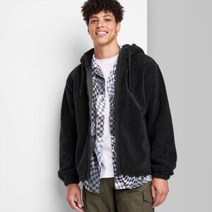 Men's Regular Fit Hooded Zip-up Sweatshirt - Original Use™‎ Black S